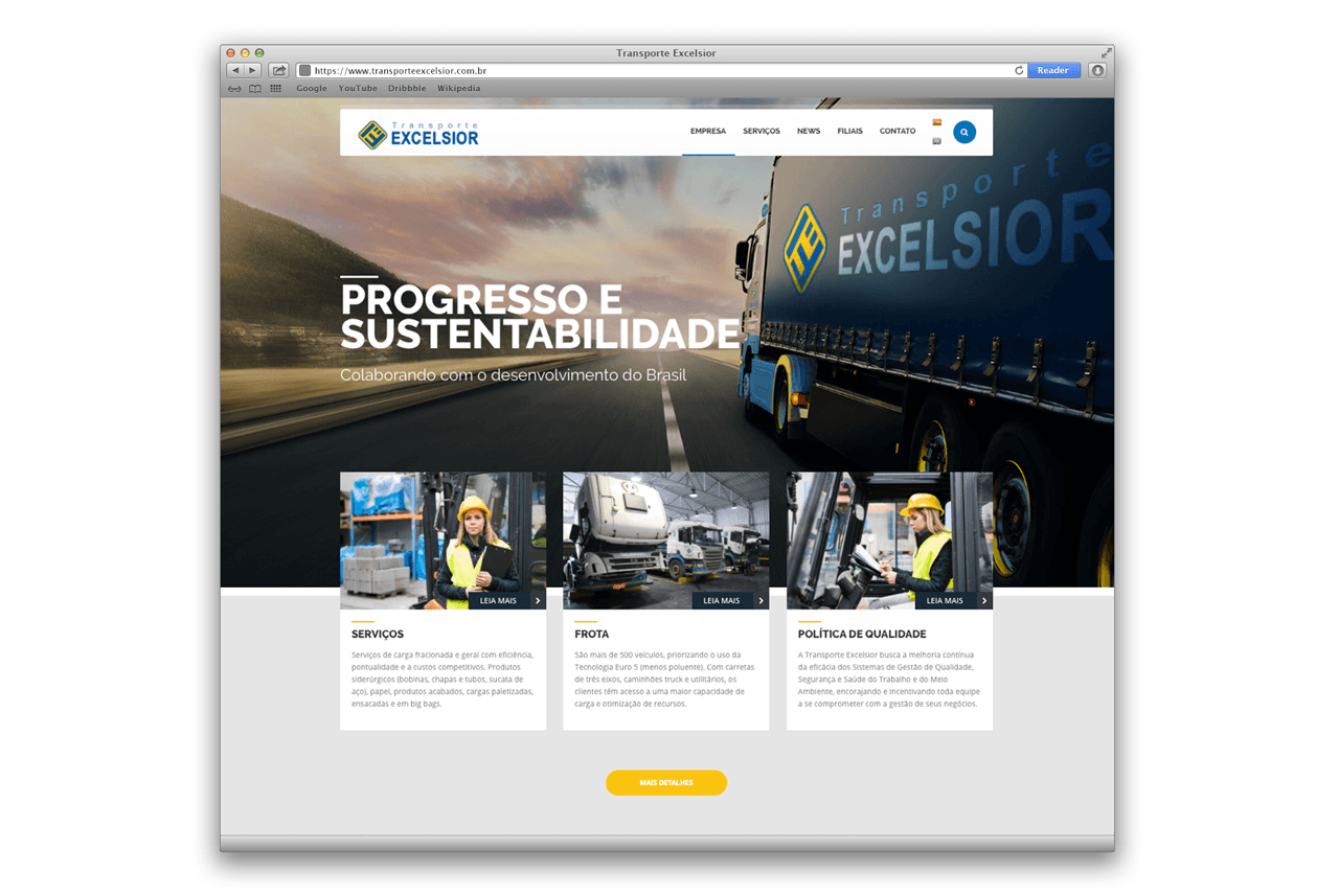 Extranet Transporte Excelsior — plataforma de comunicação interna